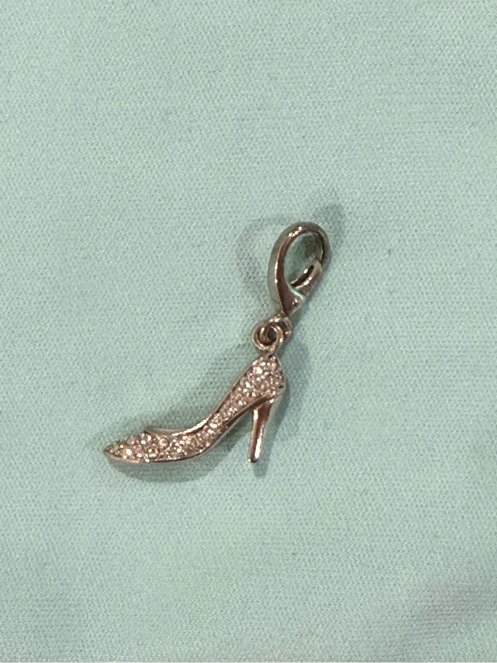 Crystal High Heel Shoe Charm Pendant